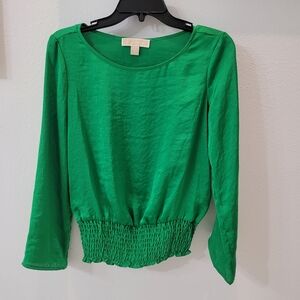 Michael Kors Vibrant Green Blouse Size Xs